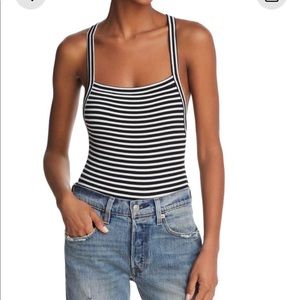 black and white bodysuit